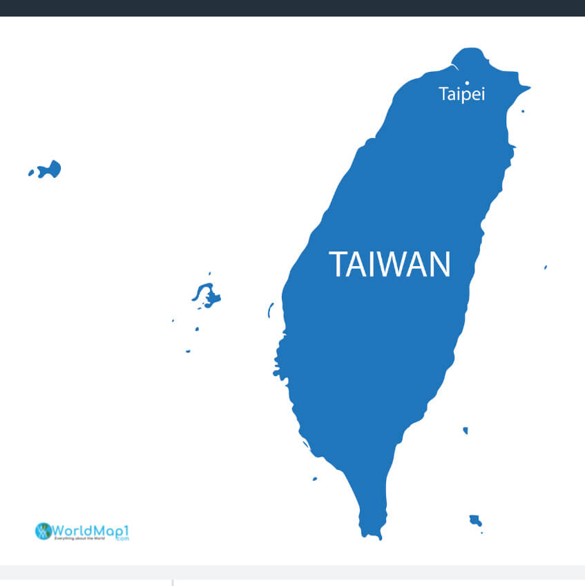 Carte vierge bleue de Taiwan